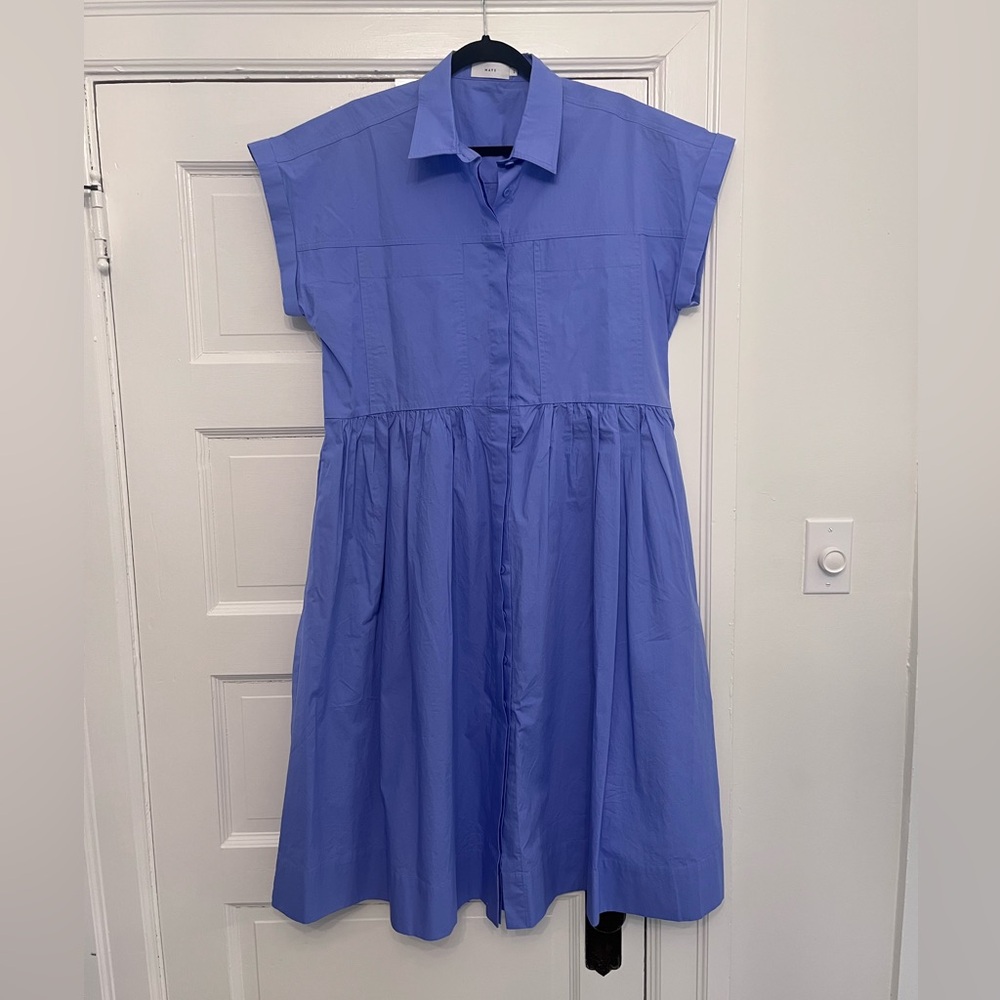 Maye Harper Shirtdress - periwinkle color